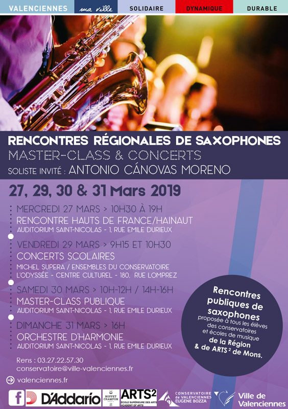 Rencontres régionales de saxophones de Valenciennes